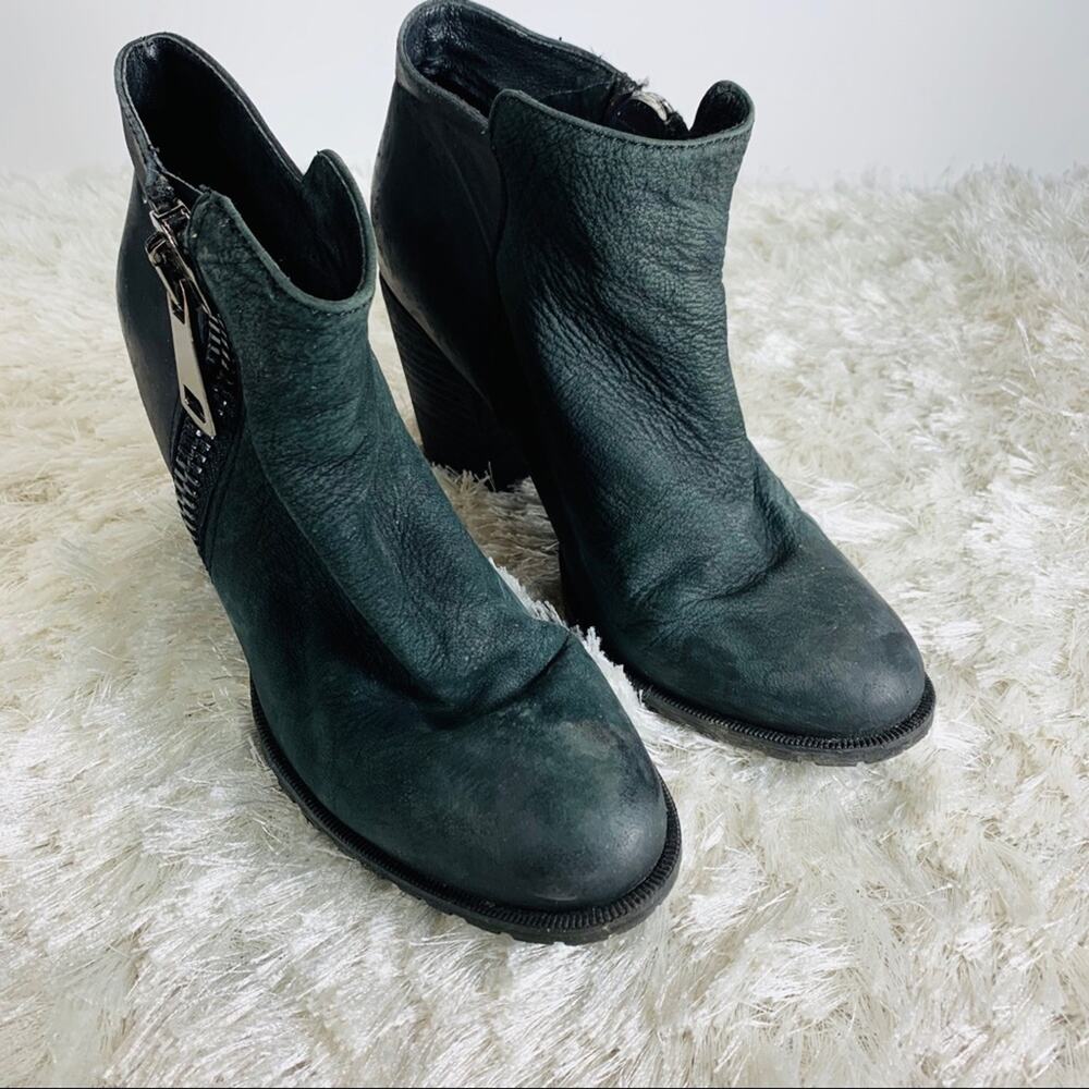 Aldo Genuine Black Leather Booties Sz 8.5